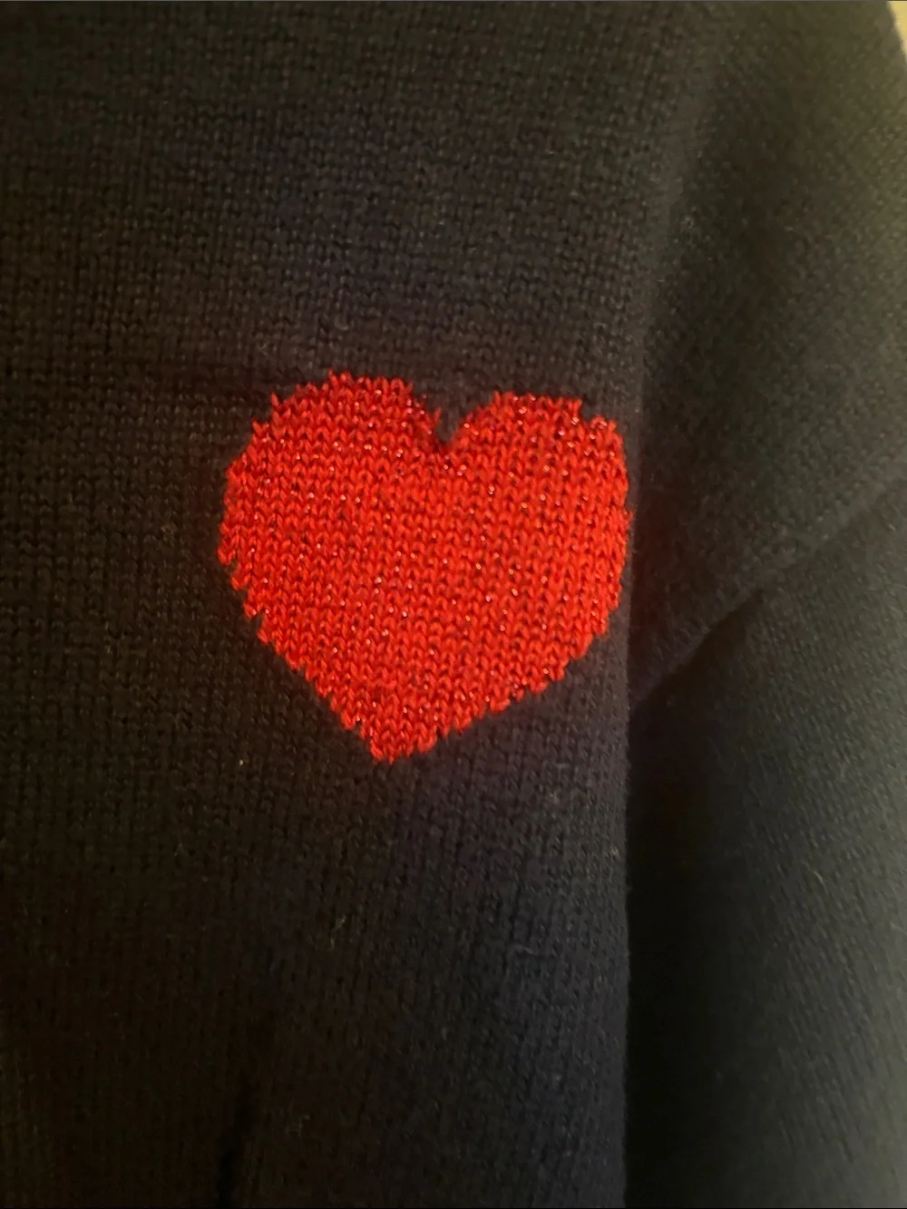 GAP Navy Sweater with Red Heart Applique